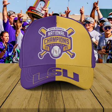2025 NCAA Men's College World Series Champions LSU Tigers Baseball Classic Cap For Fans