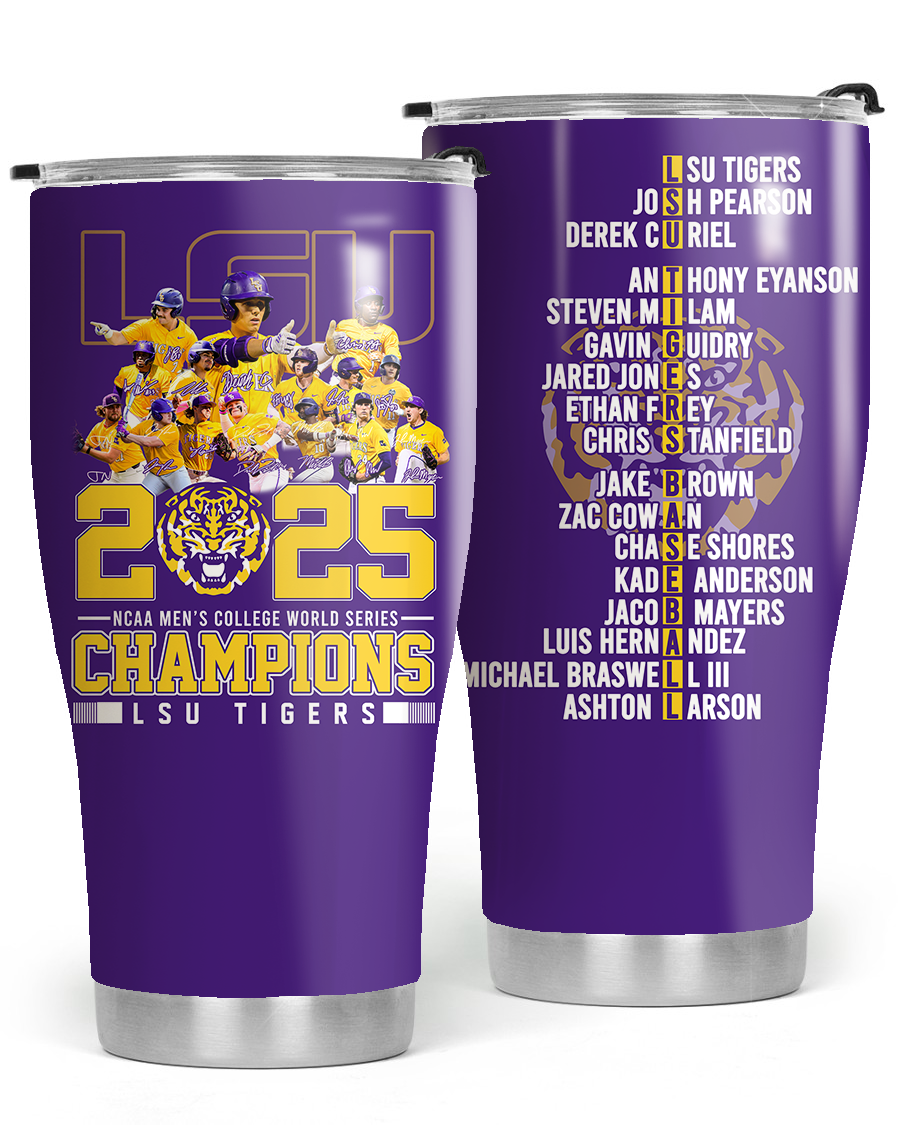2025 LSU Tigers NCAA Men's College World Series Champions Tumbler for Fans