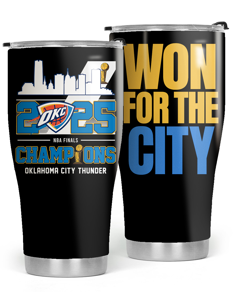 2025 NBA Finals Champions Oklahoma City Thunder Tumbler for OKC Fans