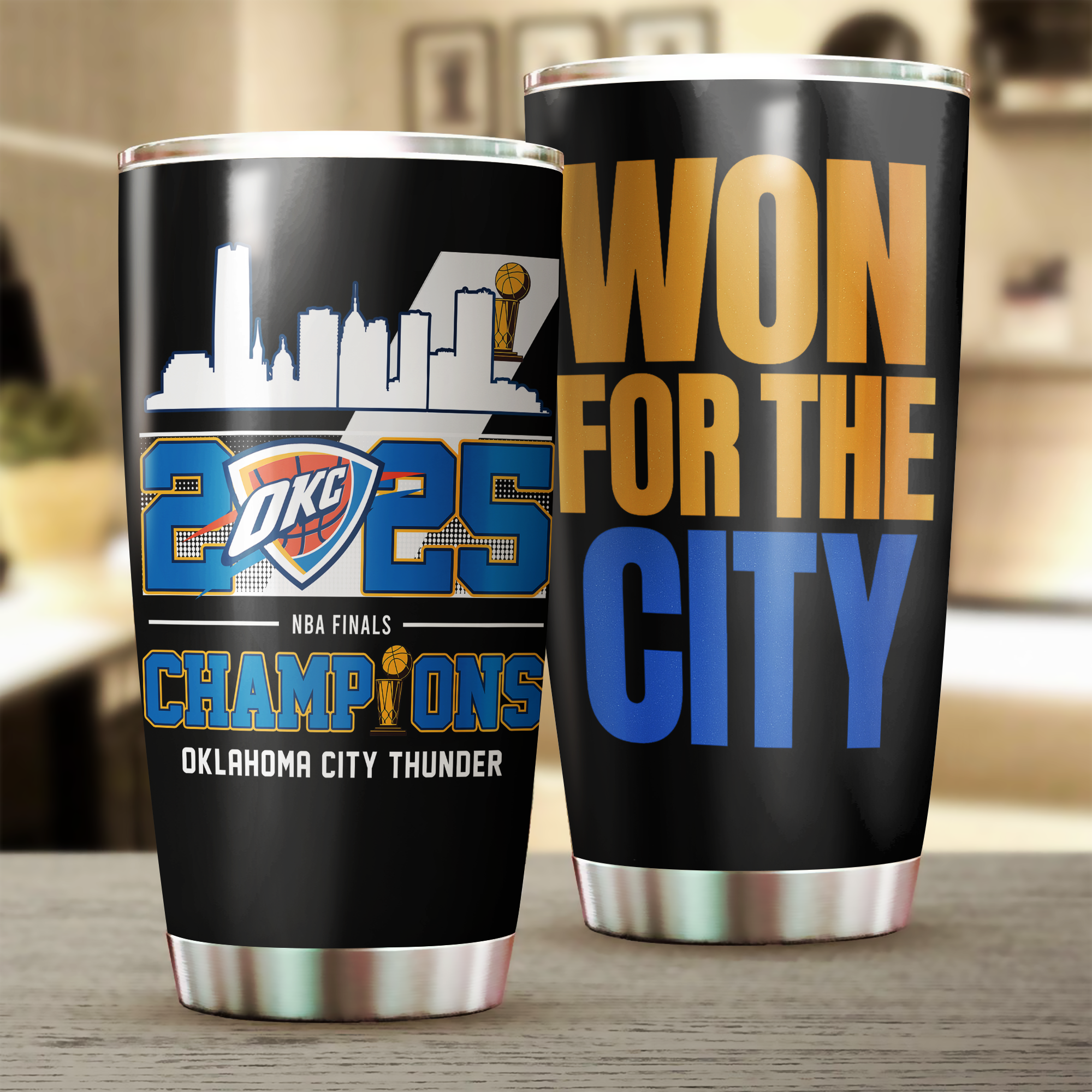 2025 NBA Finals Champions Oklahoma City Thunder Tumbler for OKC Fans