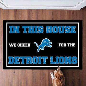 In This House We Cheer for The Detroit Lions Doormat