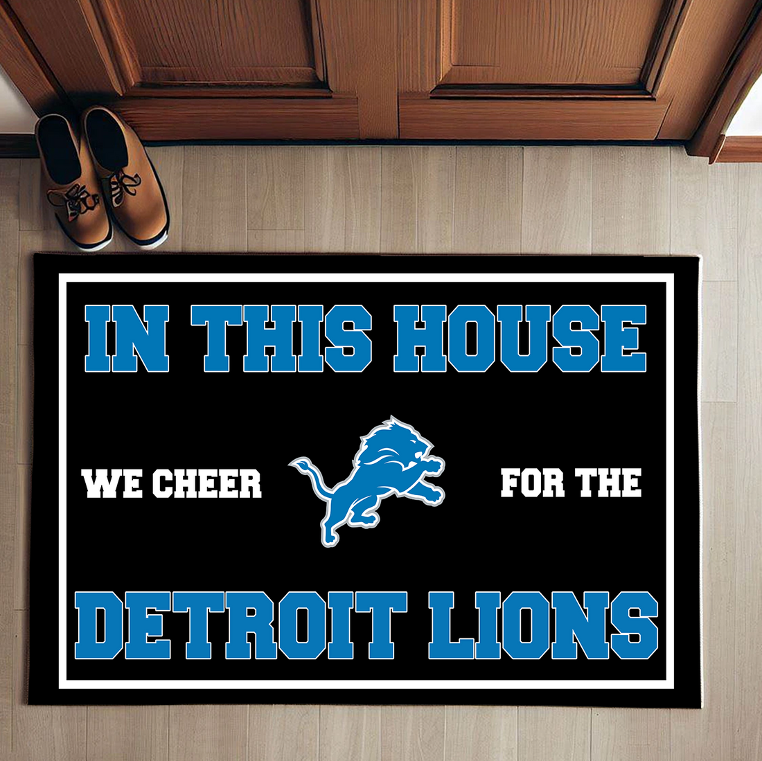 In This House We Cheer for The Detroit Lions Doormat