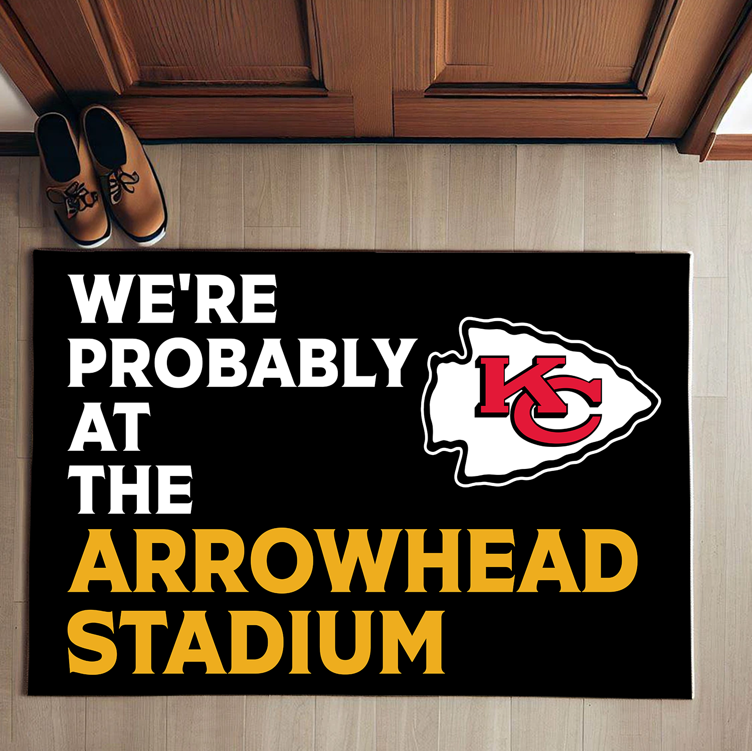 Probably At The Arrowhead Stadium Doormat Kansas City Chiefs Doormat