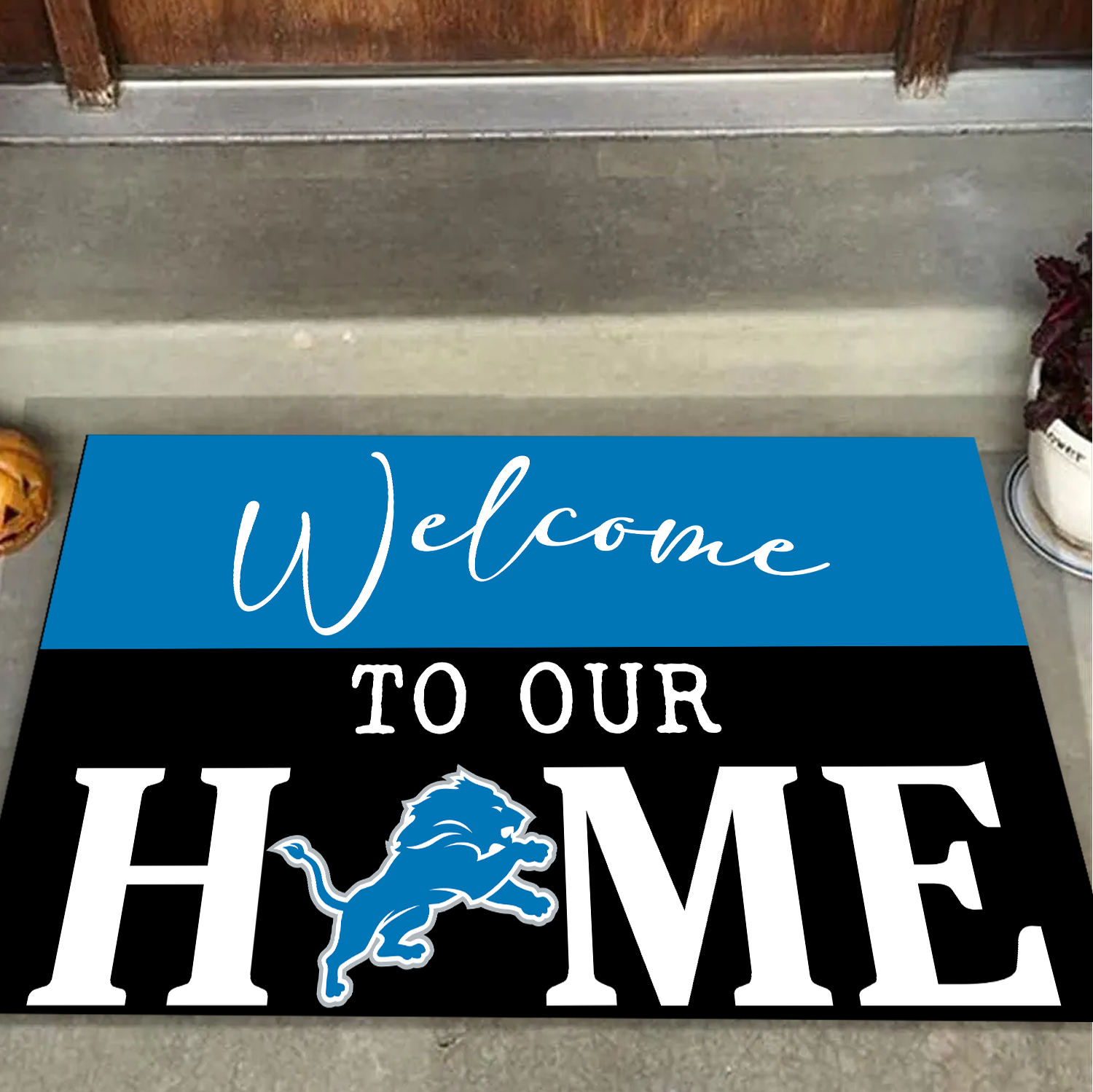 Welcome To Our Home Doormat Detroit Lions Doormat For Fans