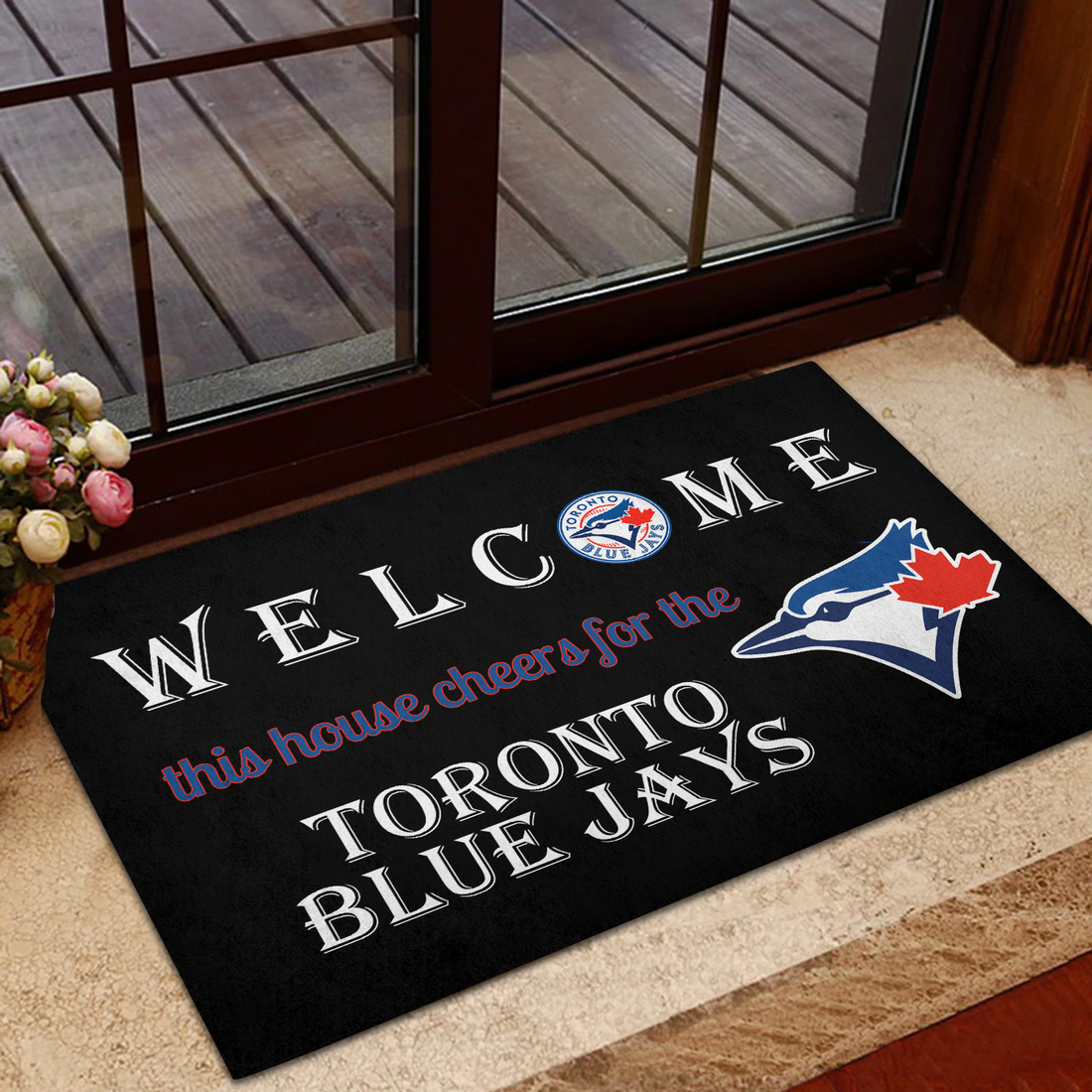 Welcome This House Cheers for The Toronto Blue Jays Mat for Fans