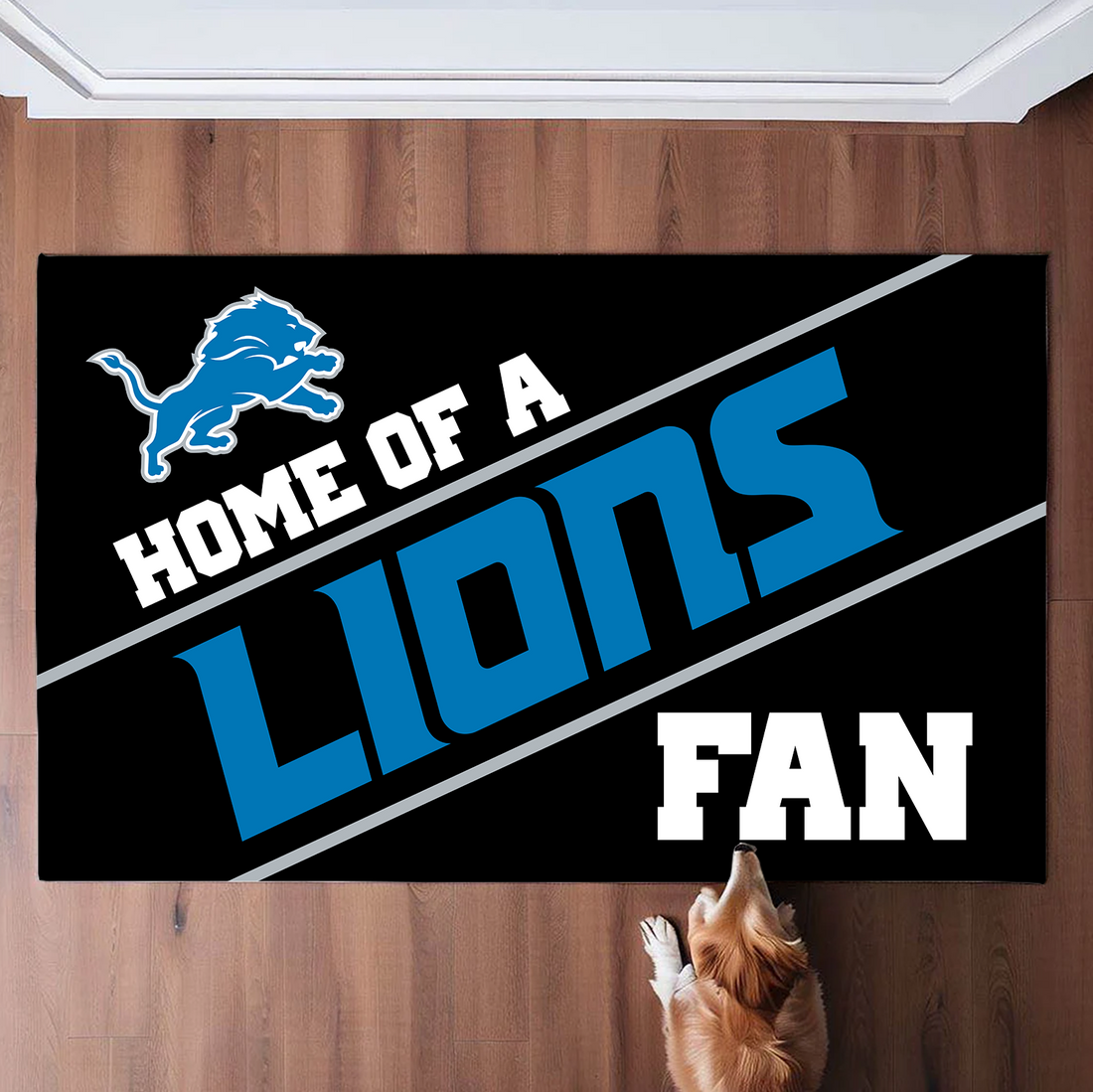 Home Of A Detroit Lions Fan Doormat for Fans