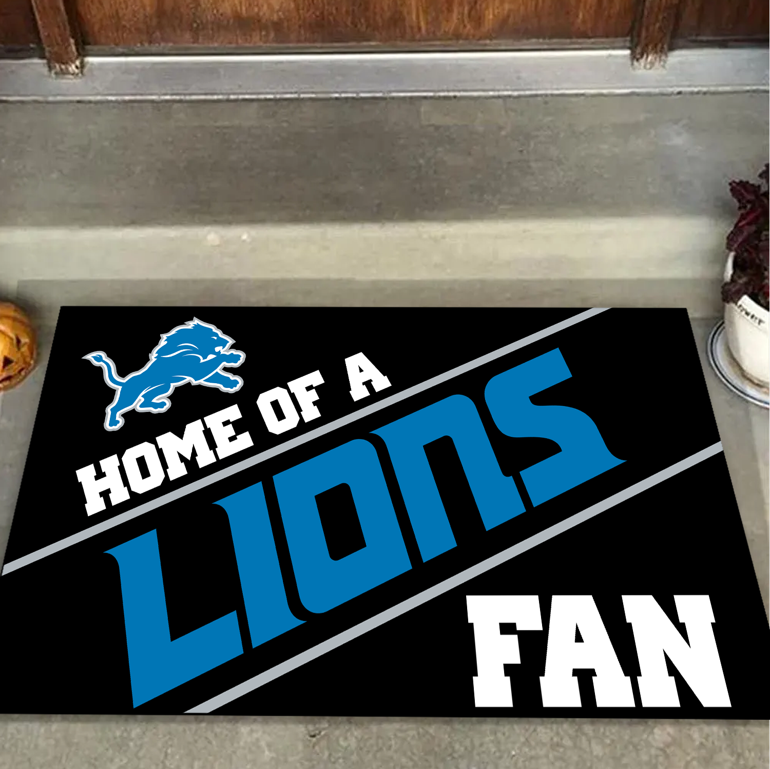 Home Of A Detroit Lions Fan Doormat for Fans