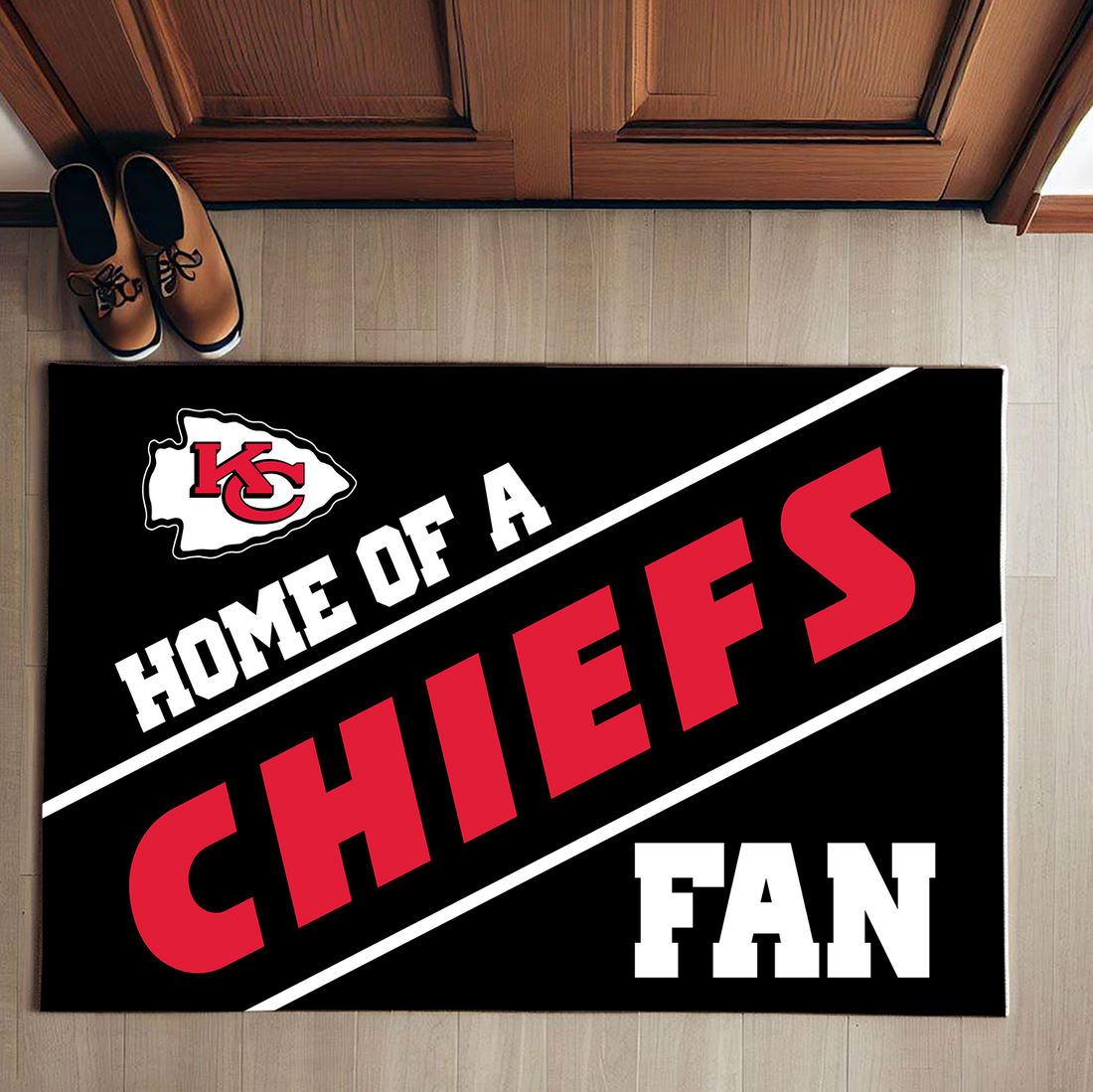 Home Of A Kansas City Chiefs Fan Doormat for Fans