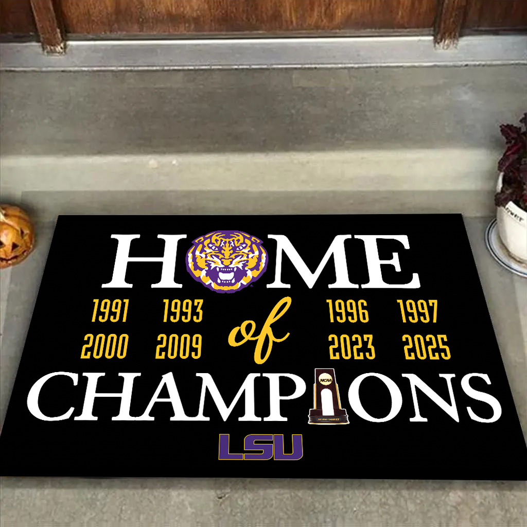LSU Tigers 2025 NCAA Men's College World Series Champions Mat for LSU Fans