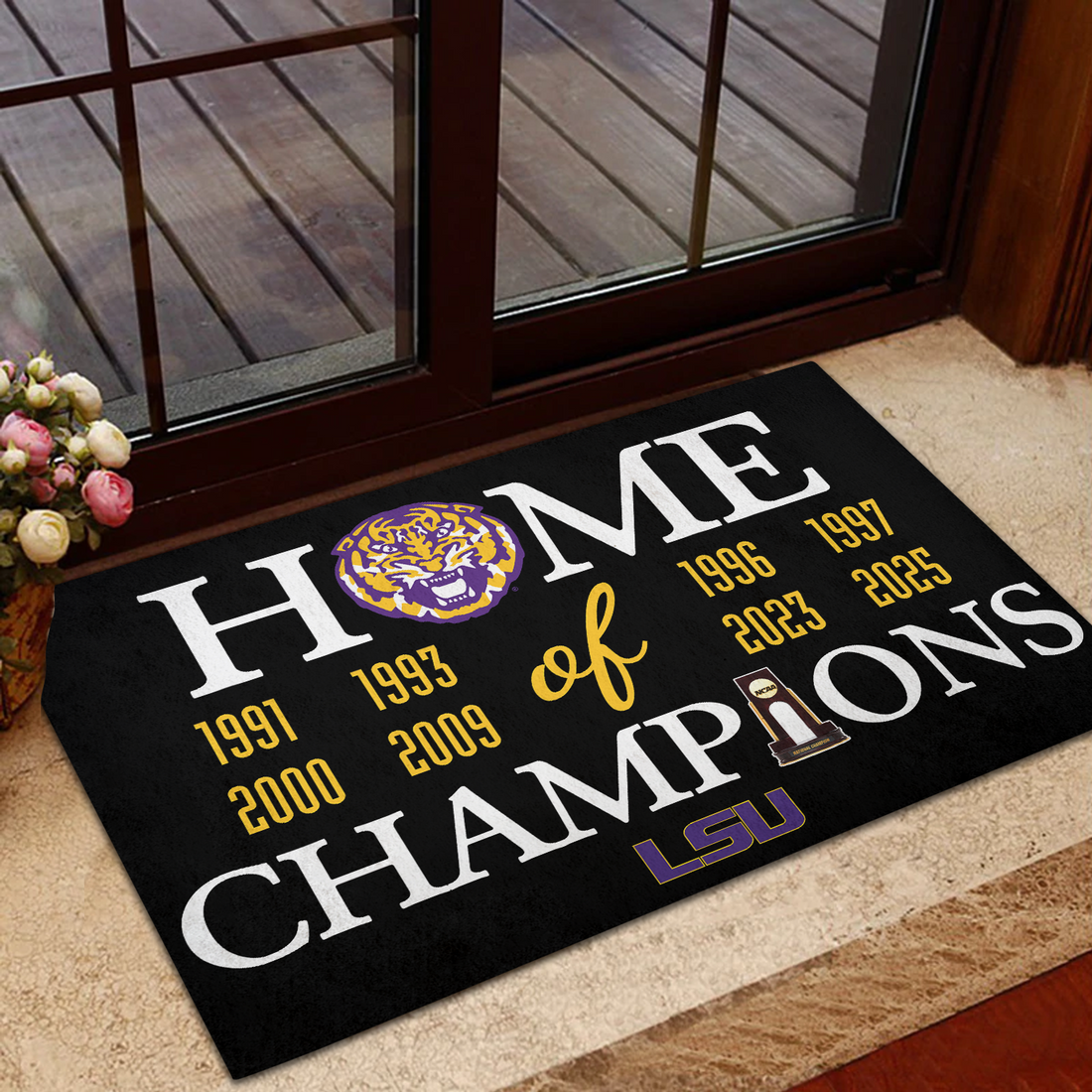 LSU Tigers 2025 NCAA Men's College World Series Champions Mat for LSU Fans