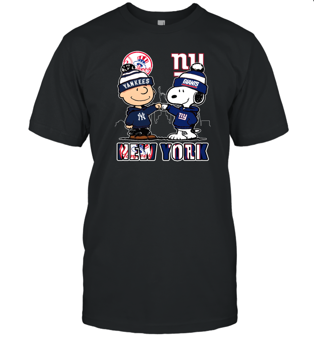 New York Yankees x New York Giants Snoopy Shirt – NYC Baseball & Football Fan Tee
