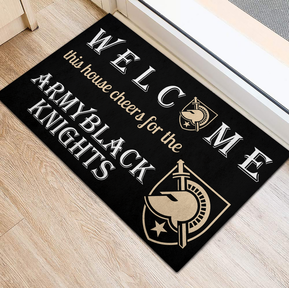 Welcome This House Cheers for The Army Black Knights Doormat for Fans