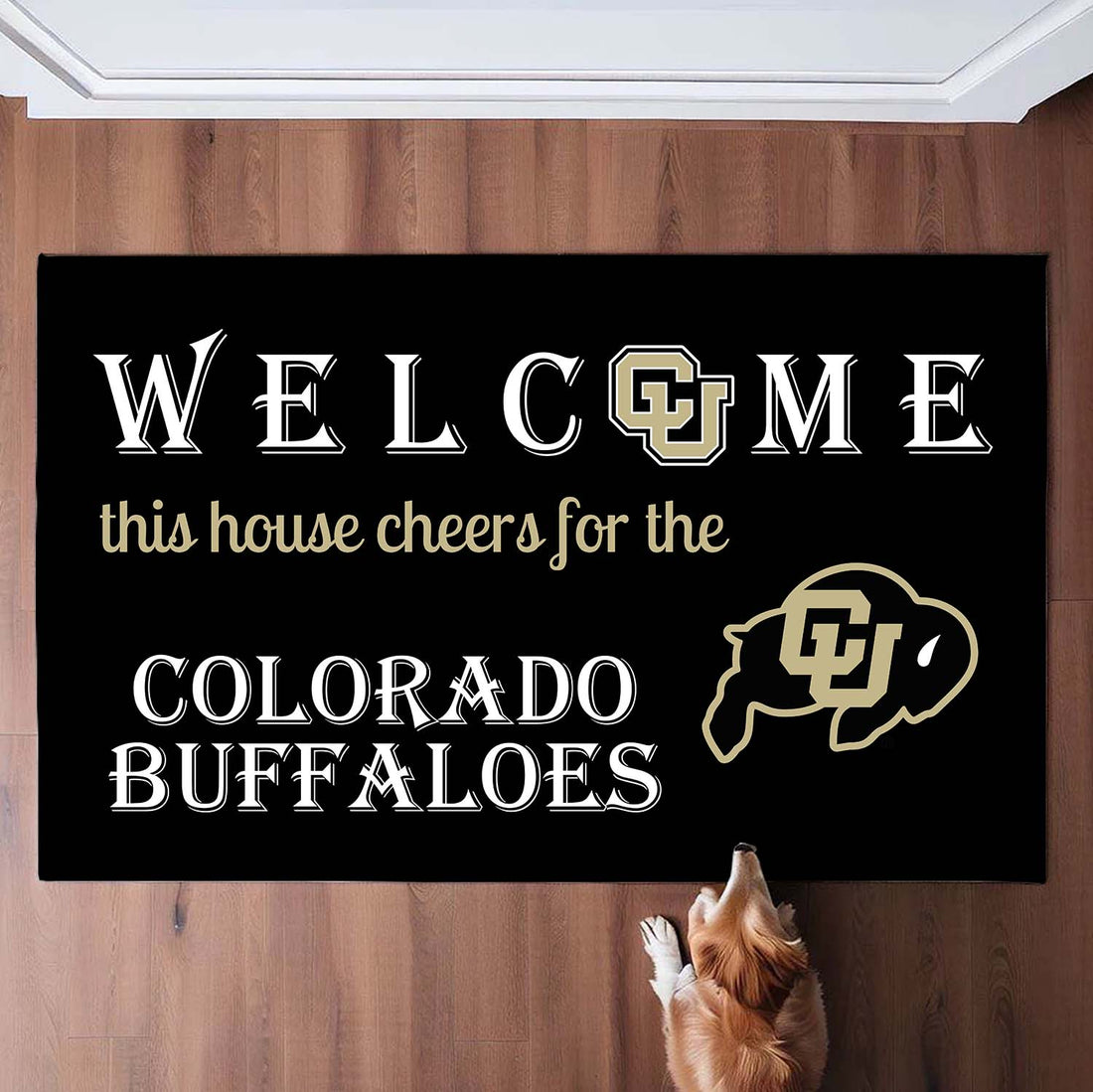 Welcome This House Cheers for The Colorado Buffaloes Doormat for Fans