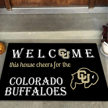 Welcome This House Cheers for The Colorado Buffaloes Doormat for Fans