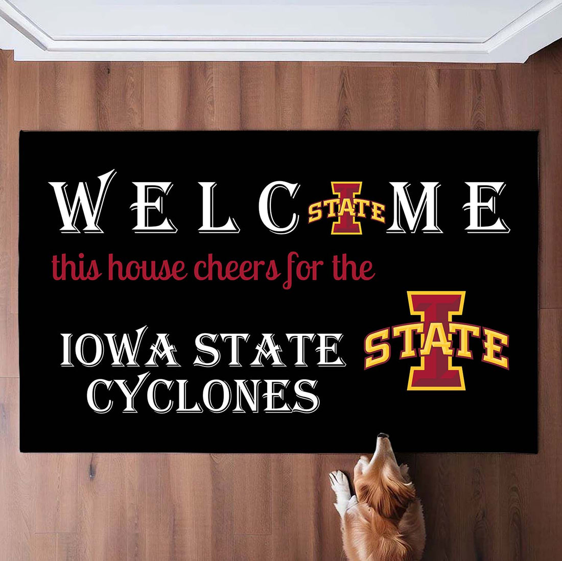 Welcome This House Cheers for The Iowa State Cyclones Doormat for Fans