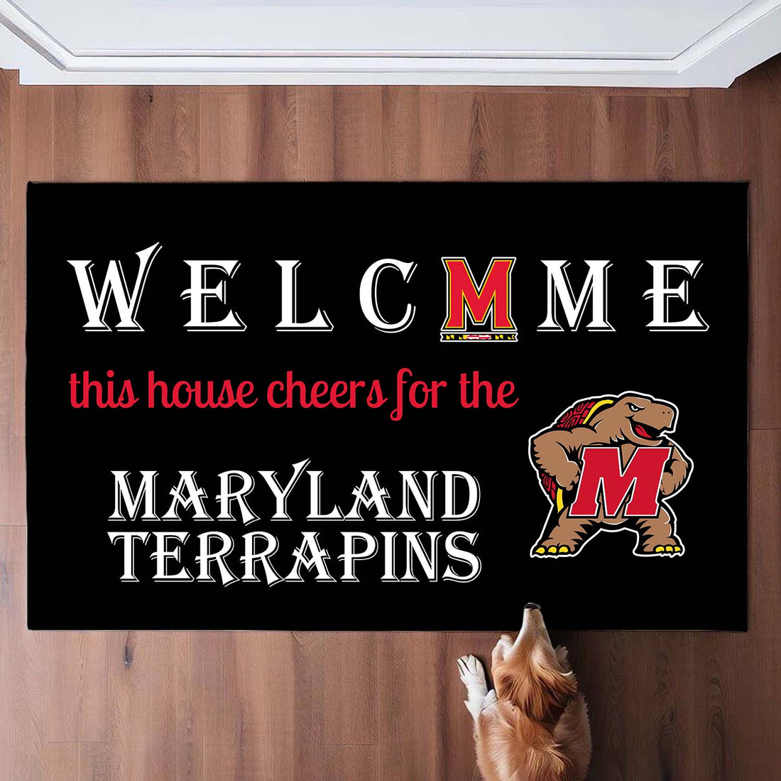 Welcome This House Cheers for The Maryland Terrapins Doormat for Fans