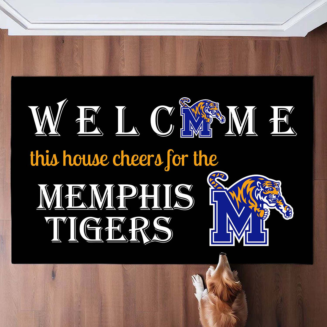 Welcome This House Cheers for The Memphis Tigers Doormat for Fans