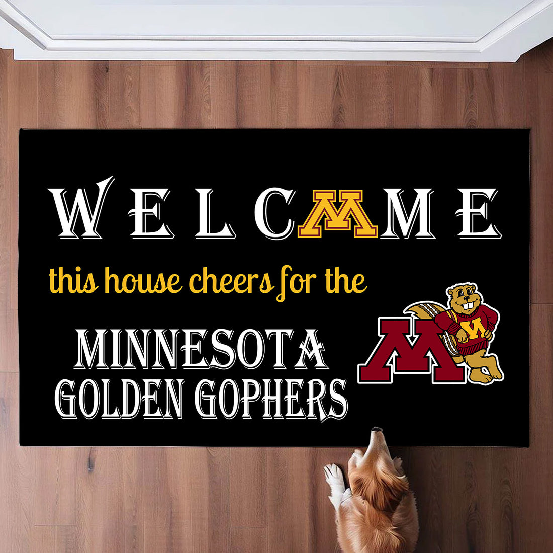 Welcome This House Cheers for The Minnesota Golden Gophers Doormat for Fans