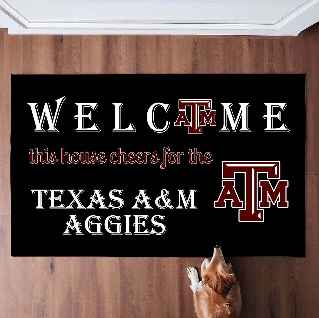 Welcome This House Cheers for The Texas A&M Aggies Doormat for Fans