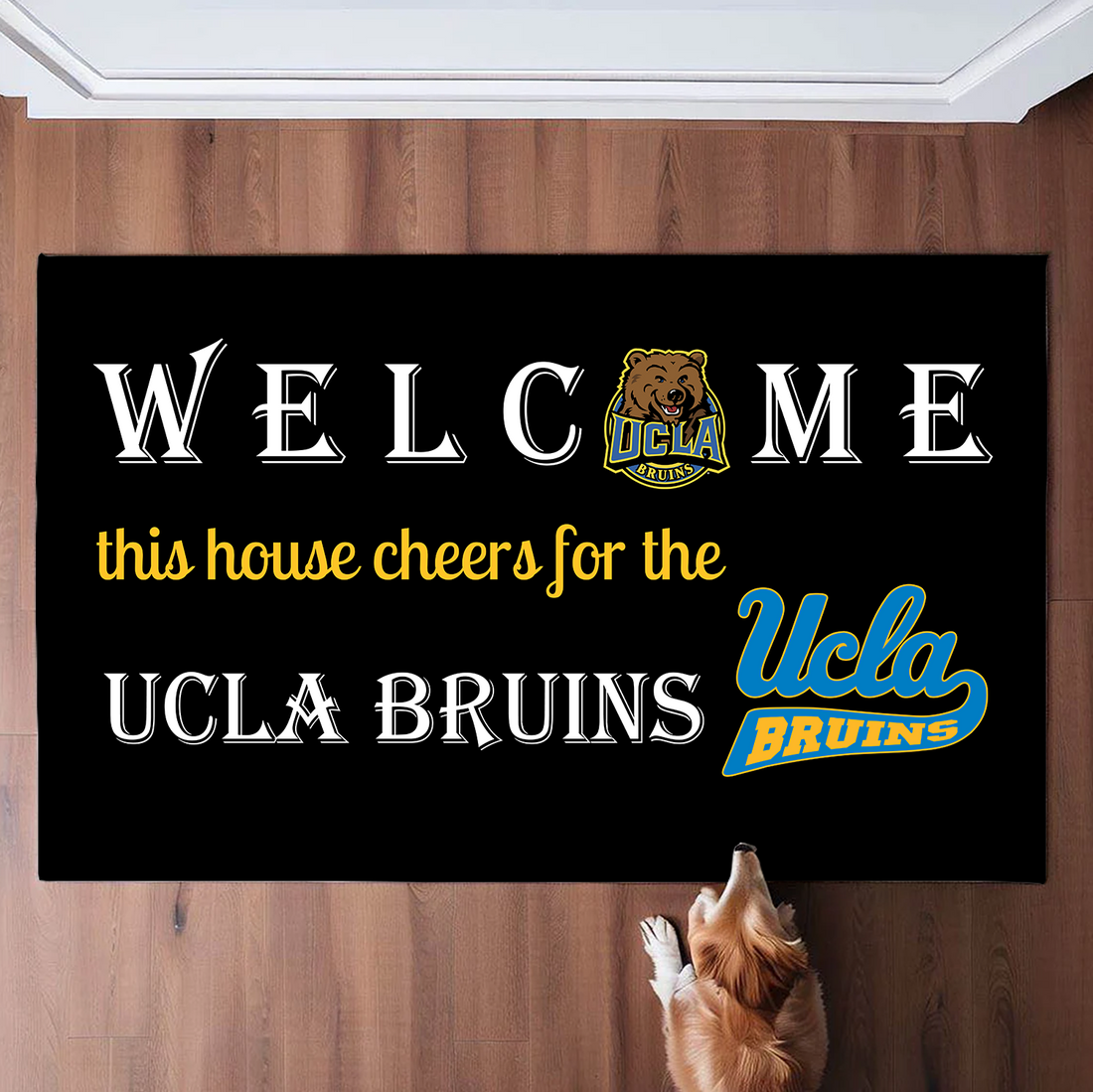 Welcome This House Cheers for The UCLA Bruins Doormat for Fans