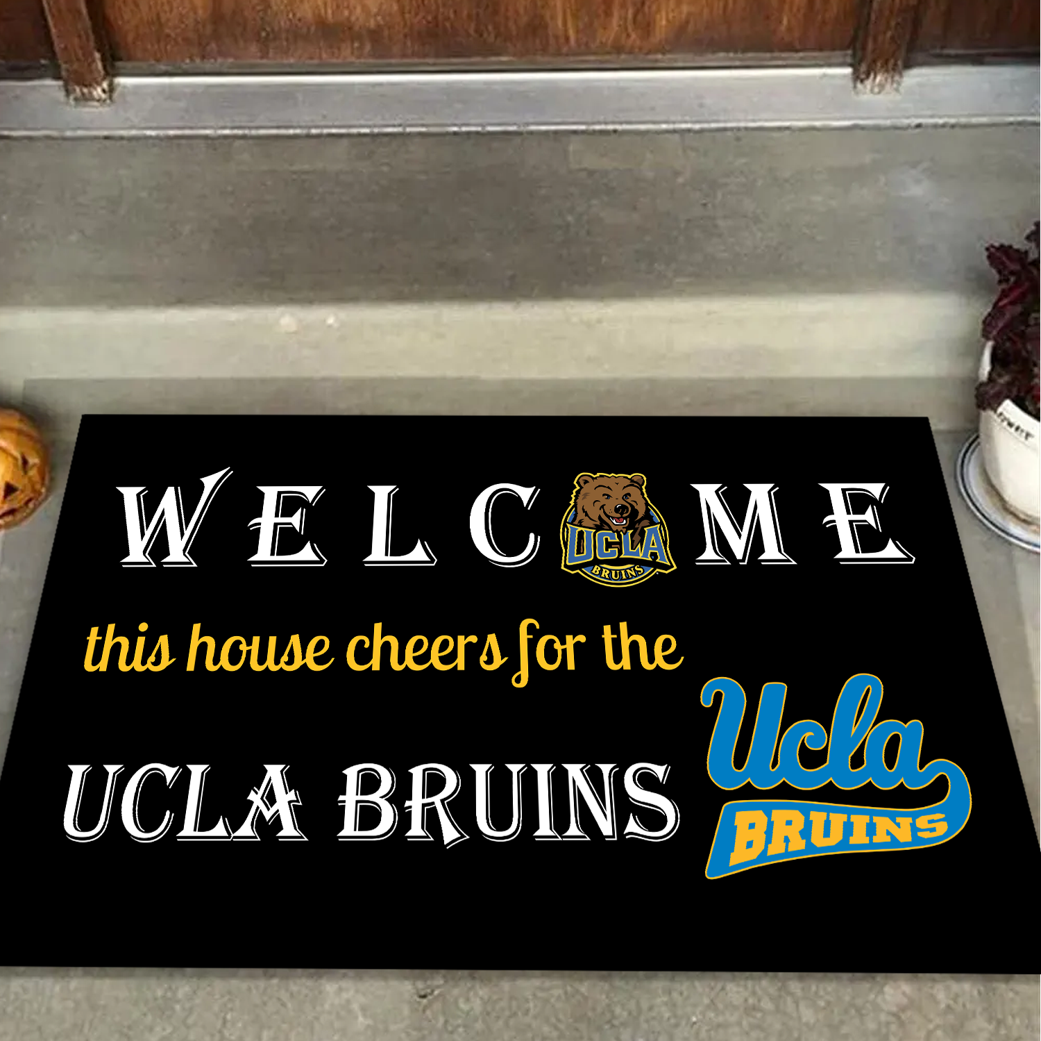 Welcome This House Cheers for The UCLA Bruins Doormat for Fans