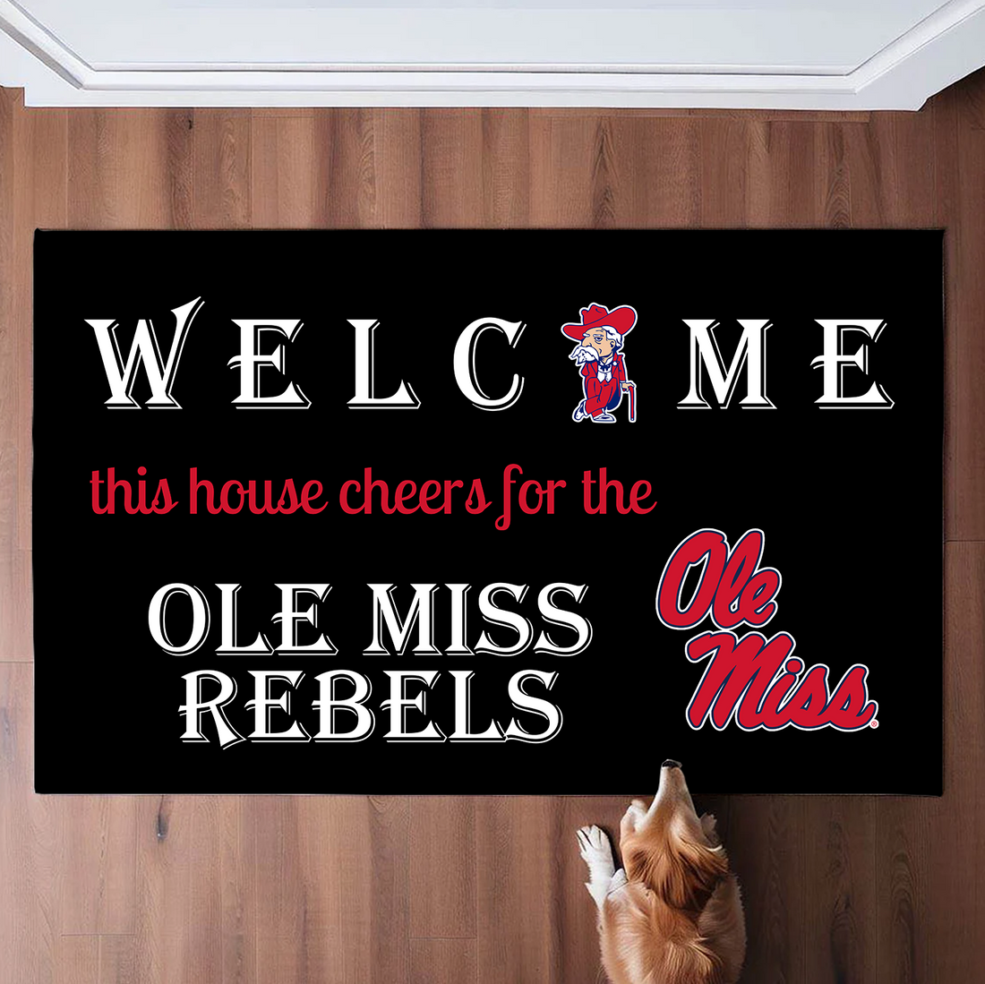 Welcome This House Cheers for The Ole Miss Rebels Doormat for Fans