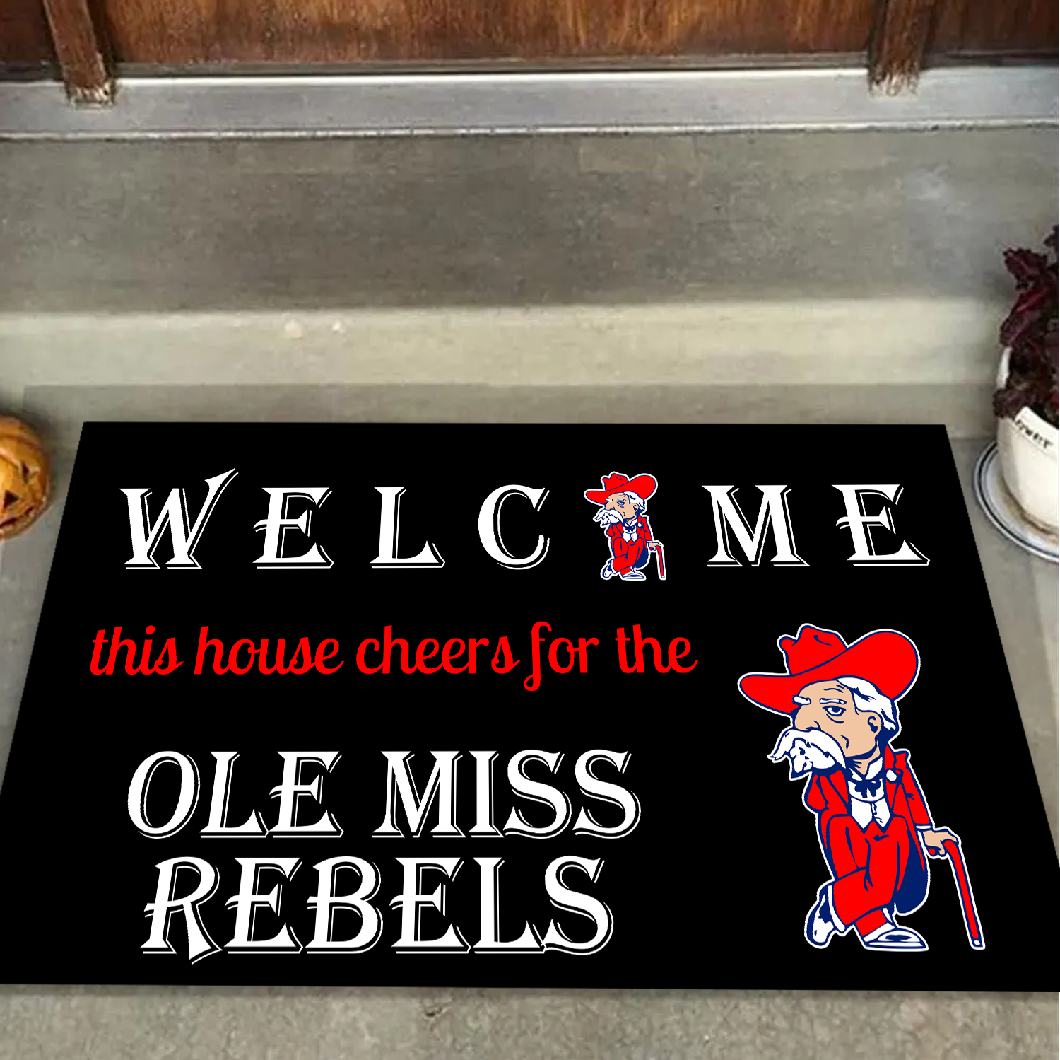 Welcome This House Cheers for The Ole Miss Rebels Doormat for Fans