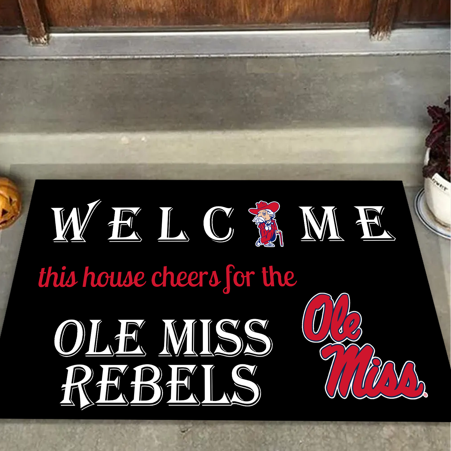 Welcome This House Cheers for The Ole Miss Rebels Doormat for Fans