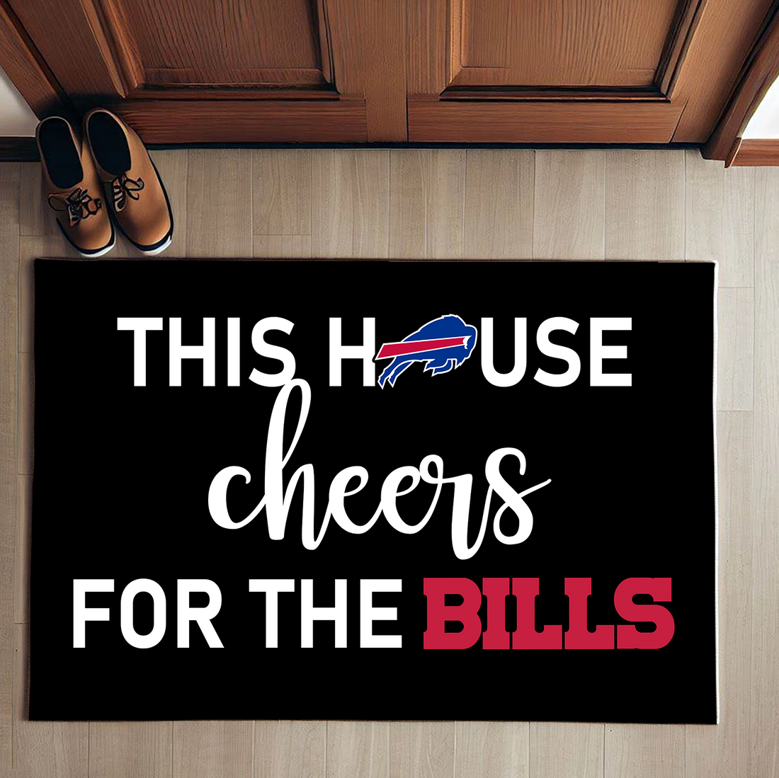 This House Cheers For The Buffalo Bills Doormat for Fans