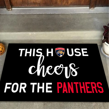 This House Cheers For The Florida Panthers Doormat for Fans