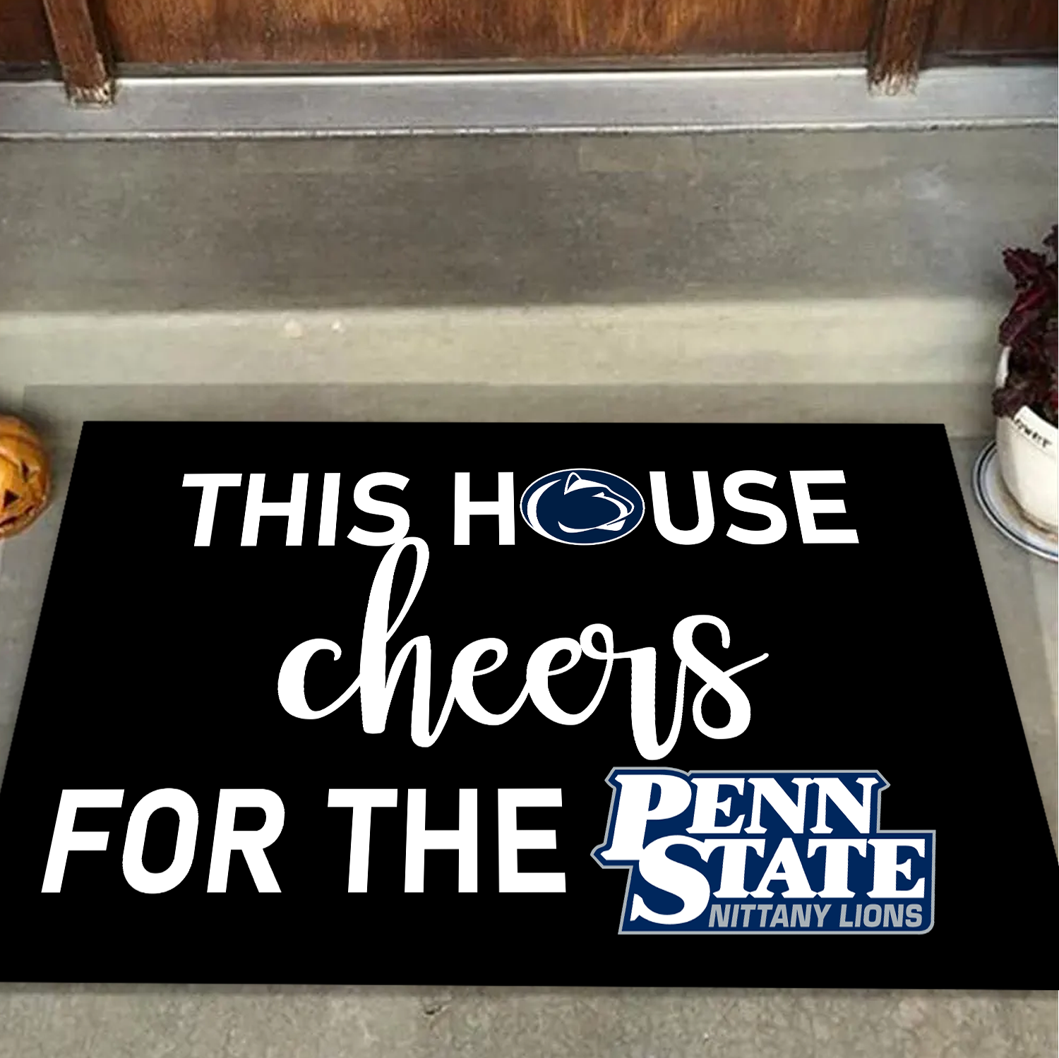 This House Cheers For The Penn State Nittany Lions Doormat for Fans