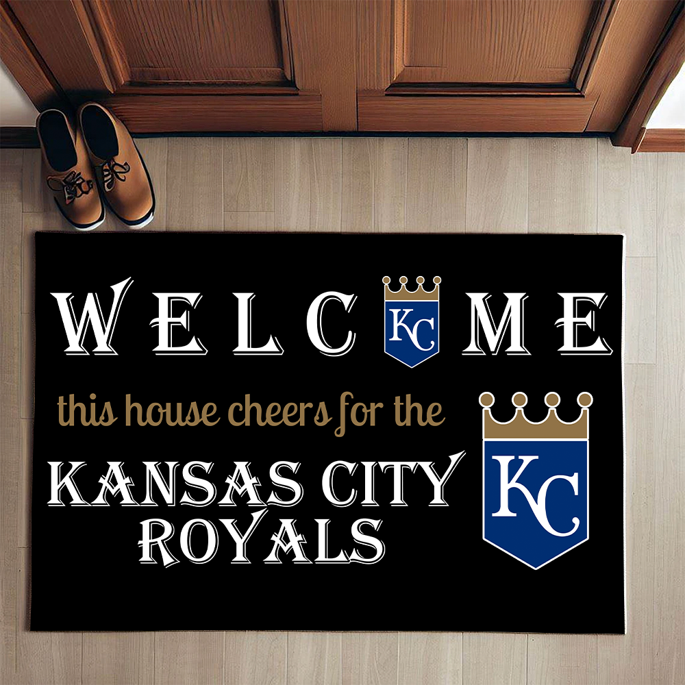 Welcome This House Cheers for The Kansas City Royals Doormat for Fans