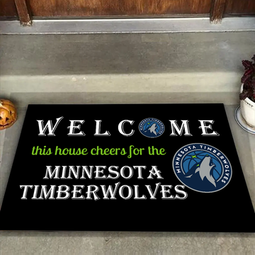 Welcome This House Cheers for The Minnesota Timberwolves Doormat for Fans