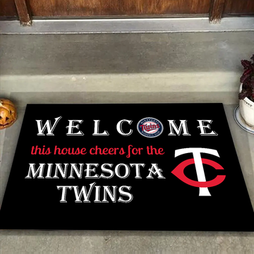 Welcome This House Cheers for The Minnesota Twins Doormat for Fans