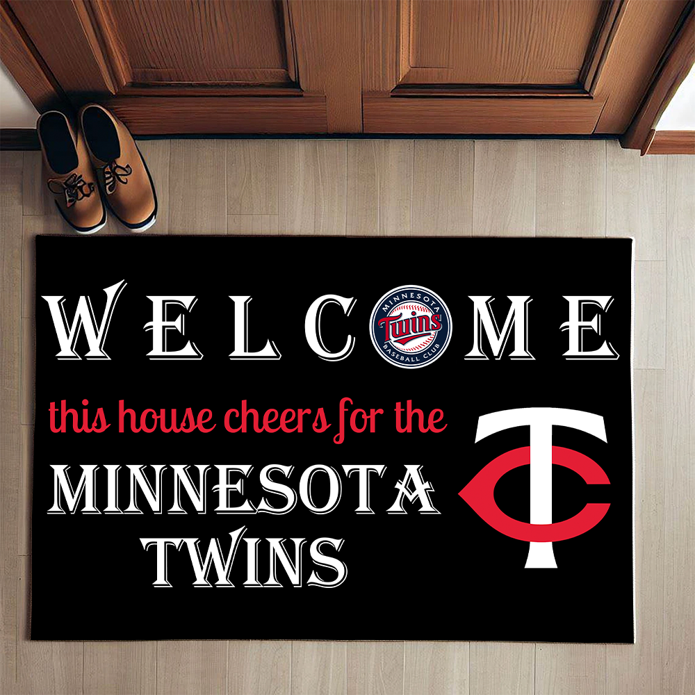 Welcome This House Cheers for The Minnesota Twins Doormat for Fans