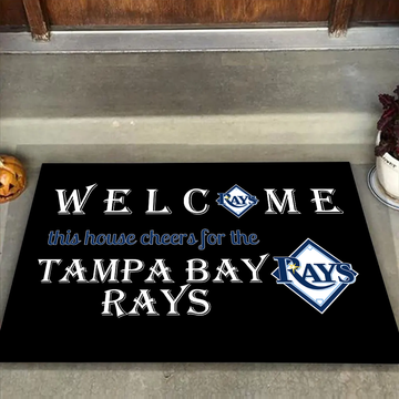 Welcome This House Cheers for The Tampa Bay Rays Doormat for Fans