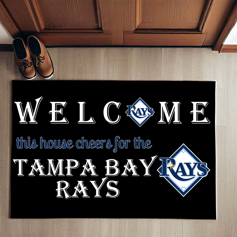 Welcome This House Cheers for The Tampa Bay Rays Doormat for Fans