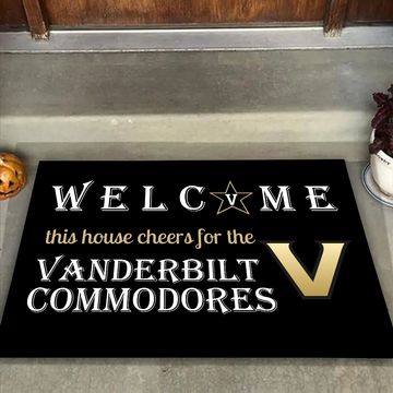 Welcome This House Cheers for The Vanderbilt Commodores Doormat for Fans