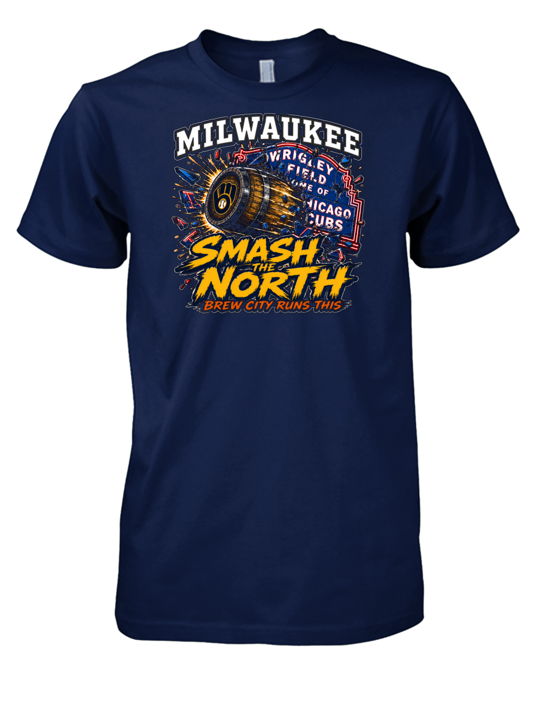 Milwaukee Baseball Fan T-Shirt - Brew City Pride Tee - Wisconsin Sports Fan Gear - Vintage Baseball Spirit Shirt