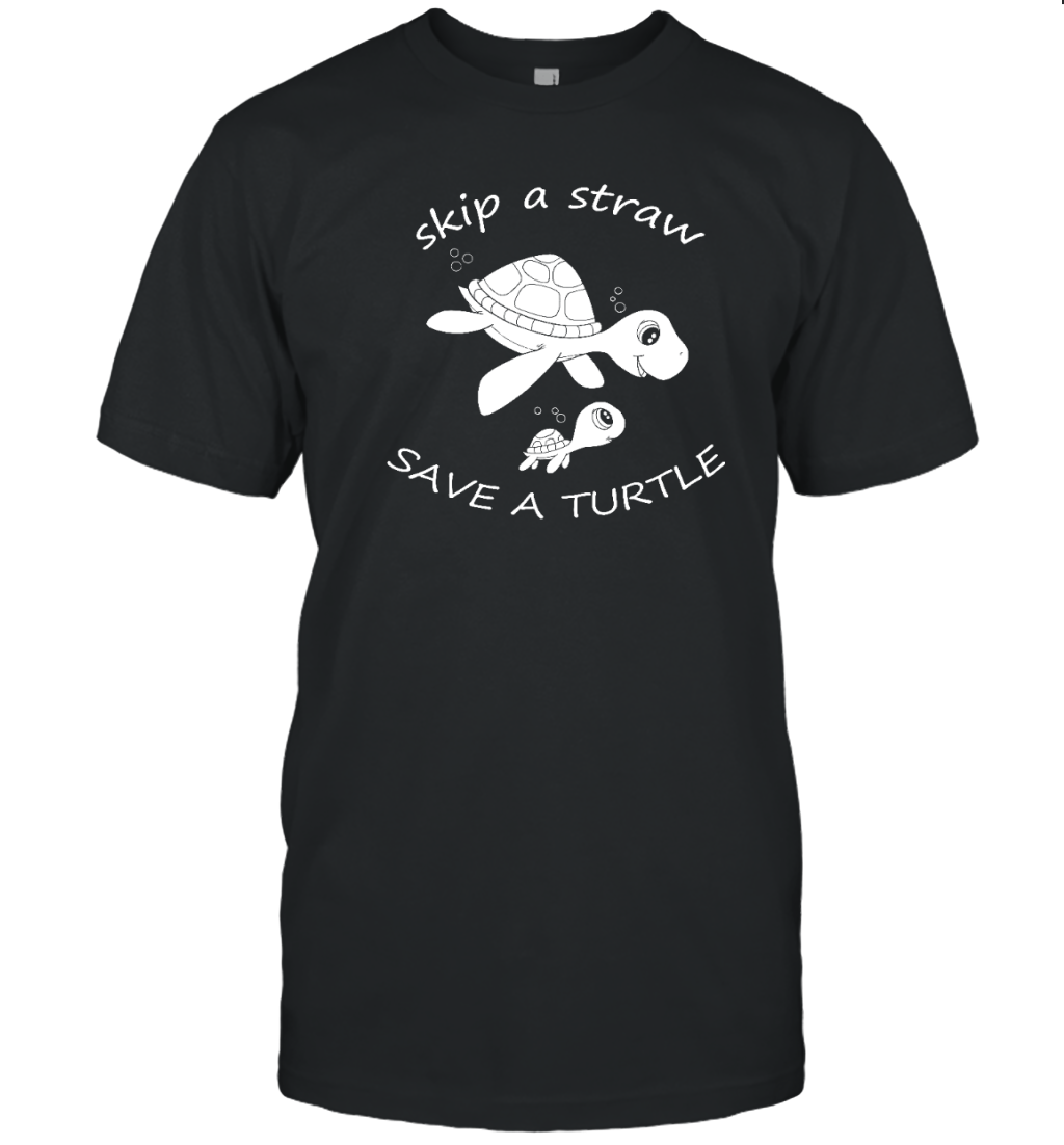 Skip a Straw Save a Turtle Shirt Cute Ocean Conservation
