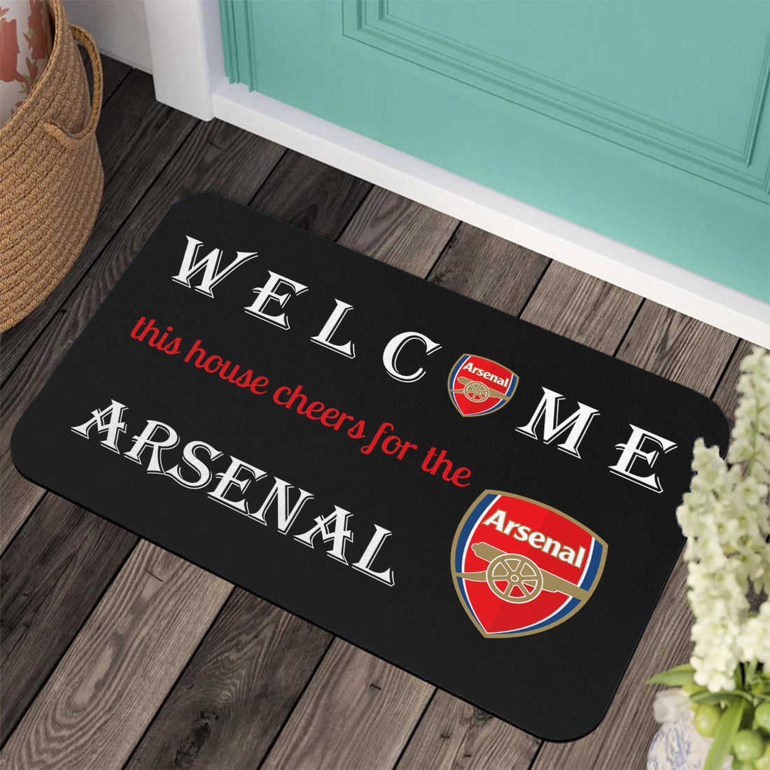 Welcome This House Cheers For The Arsenal Mat for The Kop Fans
