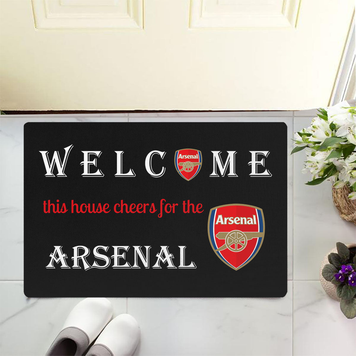 Welcome This House Cheers For The Arsenal Mat for The Kop Fans