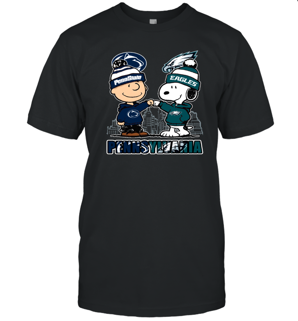 Penn State Nittany Lions x Philadelphia Eagles Snoopy Shirt – Pennsylvania Football Fan Tee