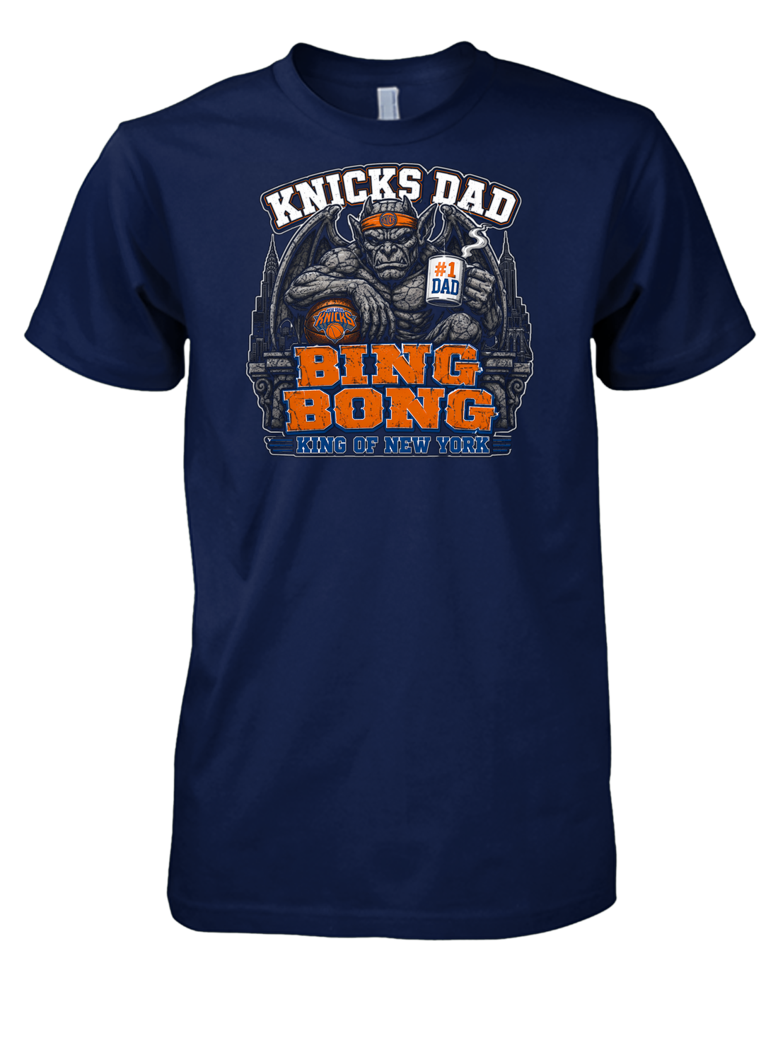 New York Basketball Dad Shirt - Father's Day NYC Hoops Fan Gift - Madison Square Garden Basketball Parent Tee