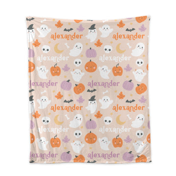 Personalized Halloween Sherpa blanket
