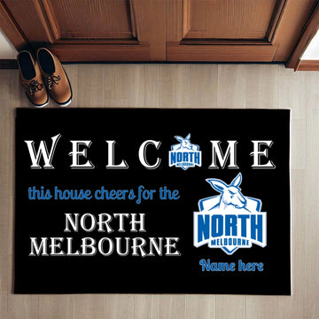 Customized Welcome This House Cheers For The North Melbourne Mat For Fans