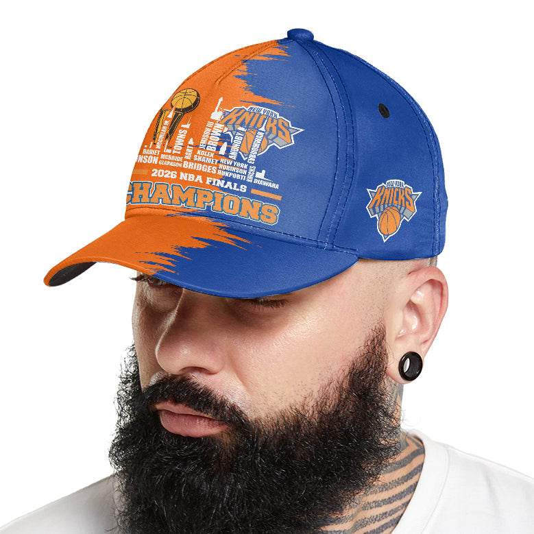 Blue Orange Basketball Champions Cap