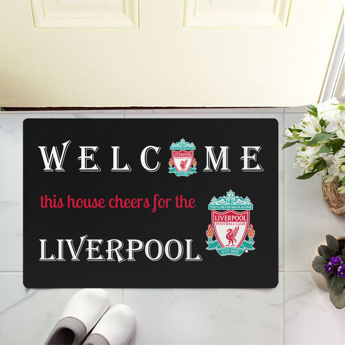 Welcome This House Cheers For The Liverpool Mat for The Kop Fans