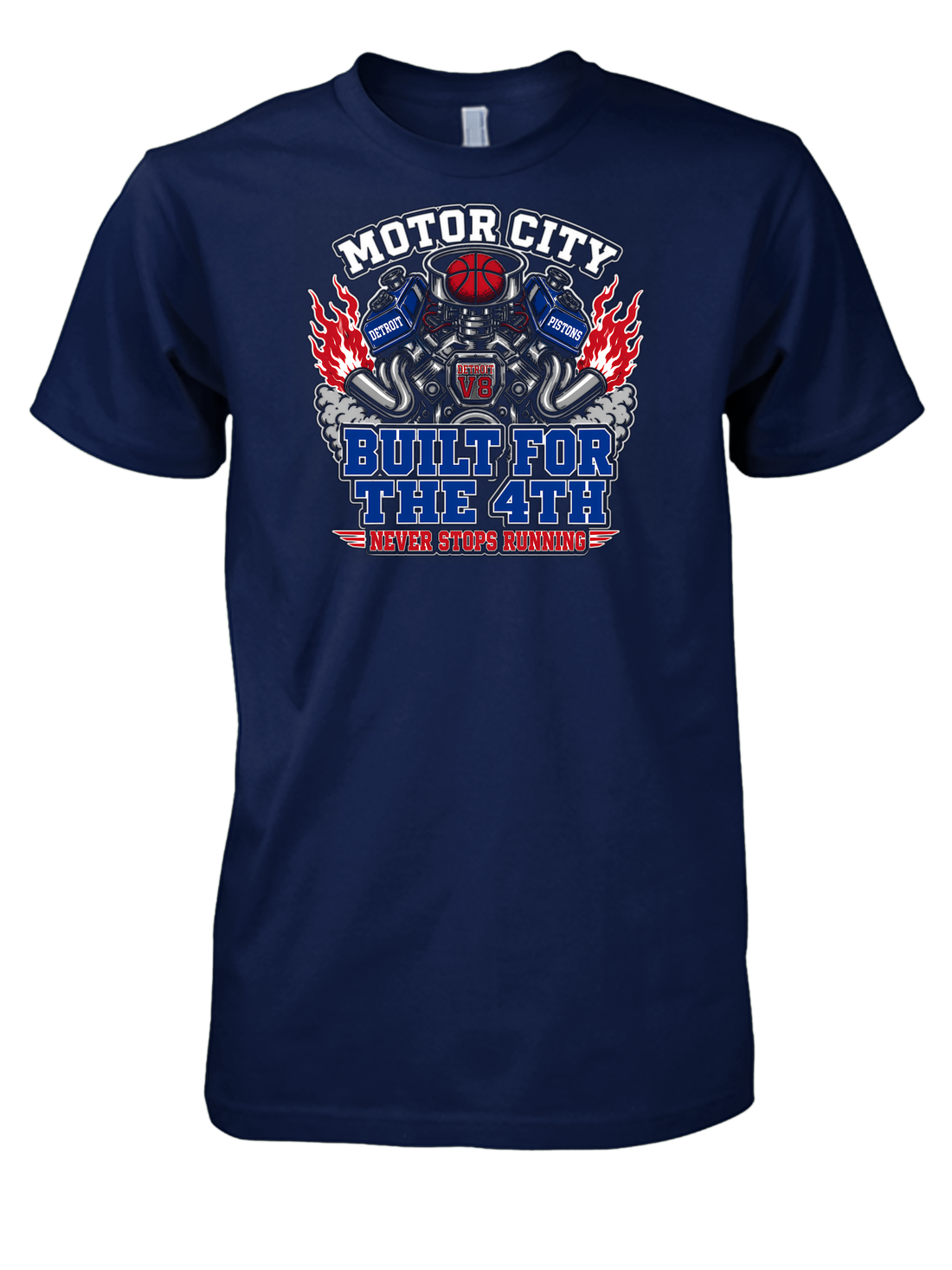 Motor City Basketball T-Shirt - Detroit NBA Fan Gear - Basketball City Pride Tee - Sports Fan Apparel