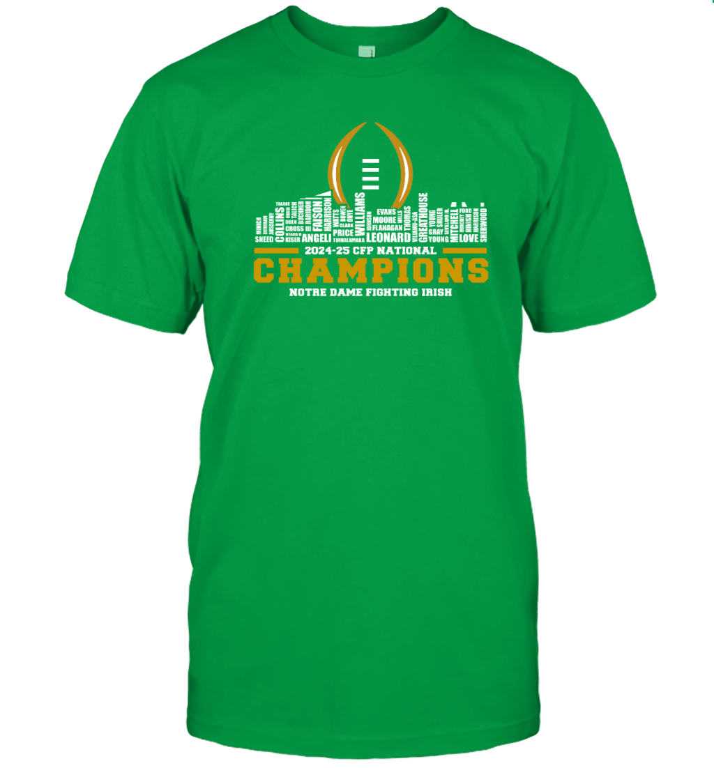 Notre Dame Fighting Irish 2024-25 CFP National Champions T-Shirt for Fans